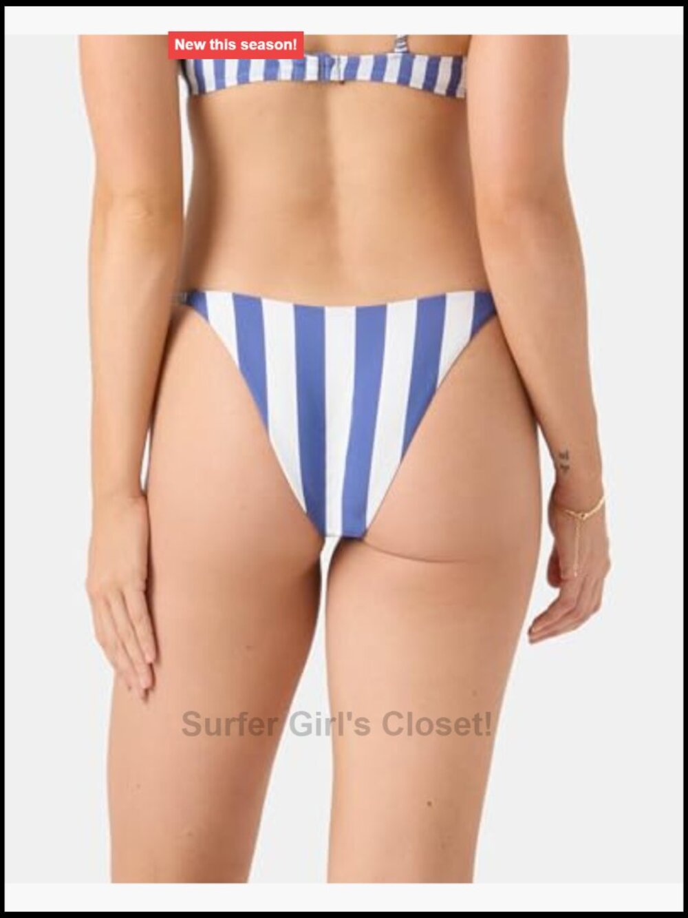 Reversible Tie Side Cheeky Bikini Bottom UPF 50+ Quick Dry Stretch - Picture 6 of 7